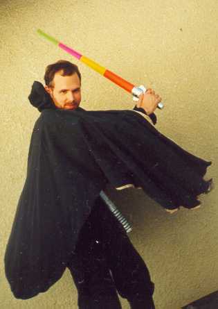 Me as Luke Skywalker, in rainbow action