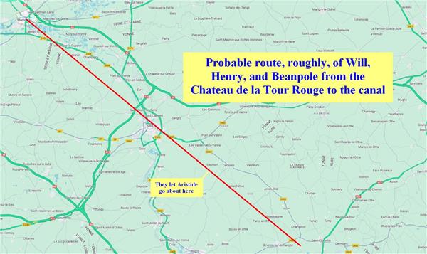 From the Chateau de la Tour Rouge to the canal